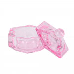 Vas, pahar din sticla cu capac pentru Monomer RPA007 Pink - 25636